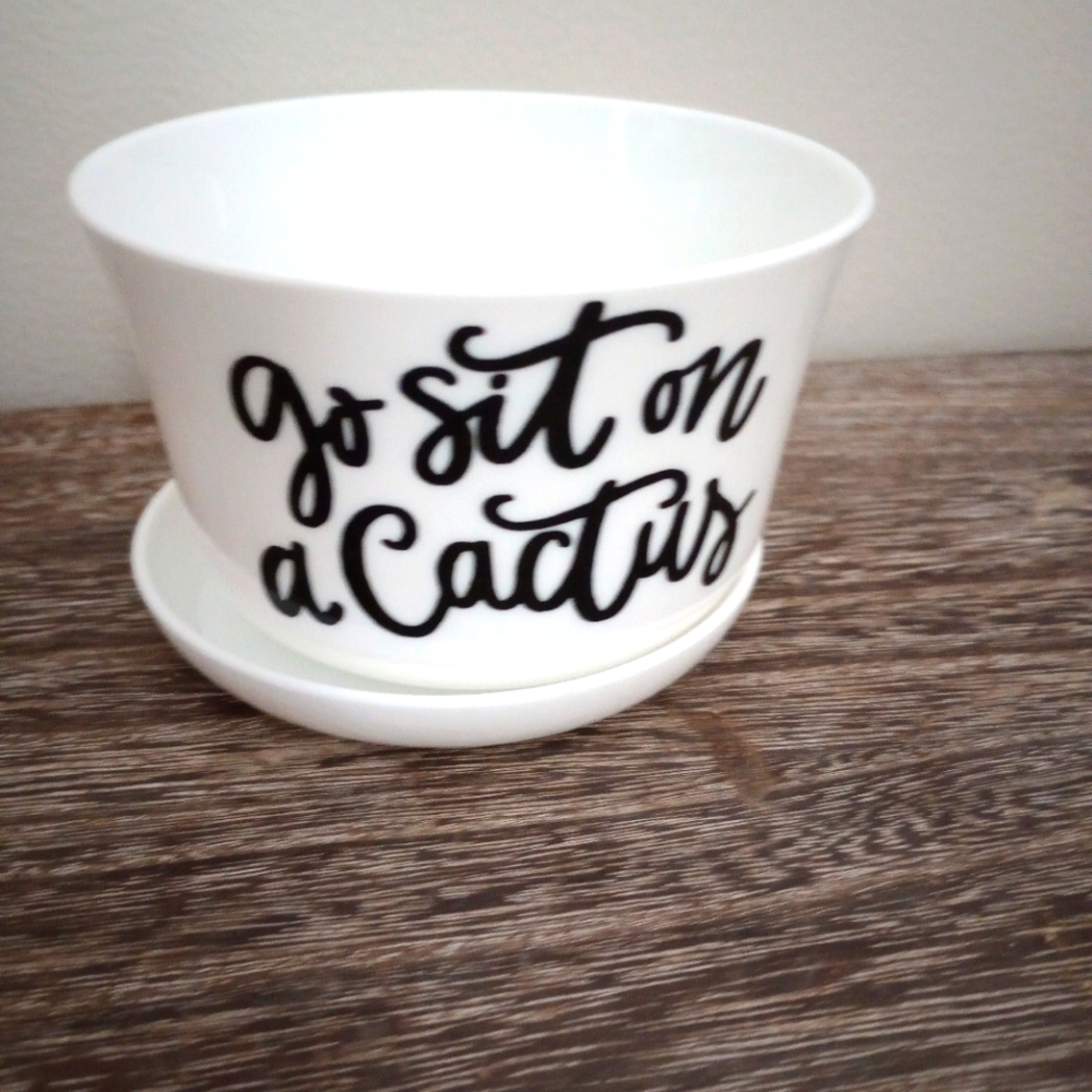 .Succulent, Cactus, Small Plants 4" Plastic Pot , Container, With Drain Holes,